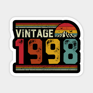 Vintage 1998 Birthday Gift Retro Style Magnet