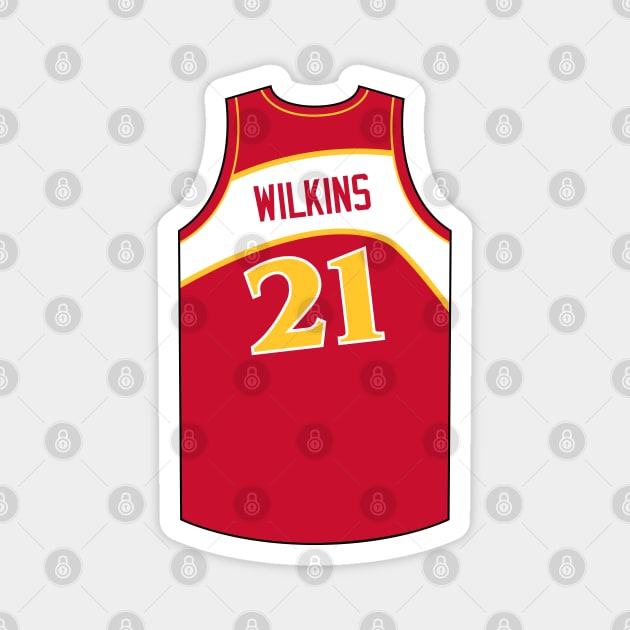 Dominique Wilkins Atlanta Jersey Qiangy Magnet by qiangdade