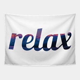 RELAX Mountain Sunset Tapestry