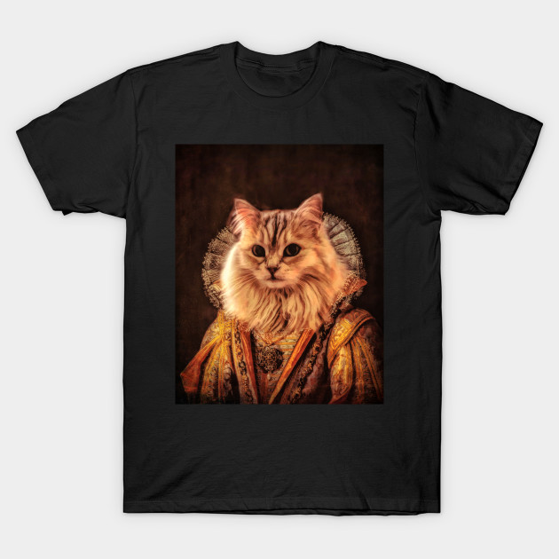 Cat Pet Classic Royal Oil Painting Cat Royal Portrait T Shirt