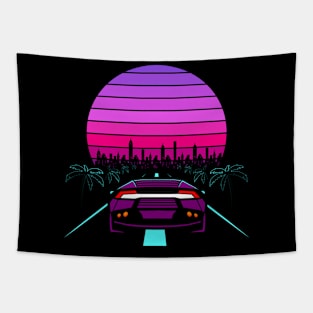 Retro Wave Sport Auto 80s Gift Tapestry