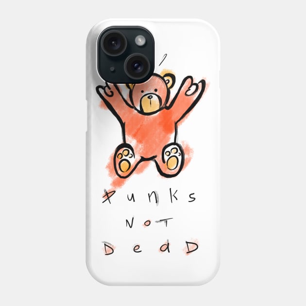 Punks not Dead Phone Case by Ewen Gur