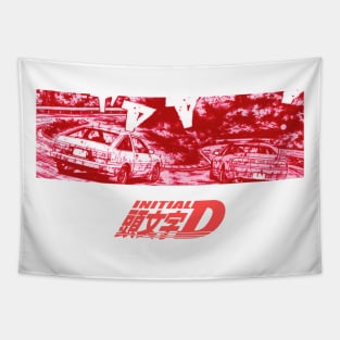 Initial D Red Turn Tapestry