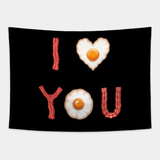 Bacon and eggs I love you Tapestry