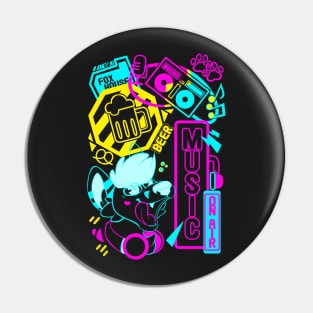 Kjisu's Nightlife Furry Design Pin