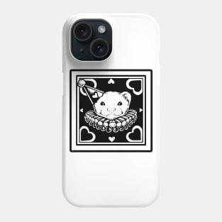 Love Ferret In White - Black Outlined Version Phone Case