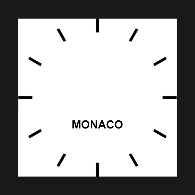 MONACO Time Zone Wall clock by ghjura