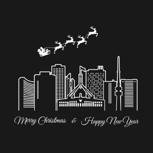 Merry Christmas Happy New Year Canberra Australia T-Shirt