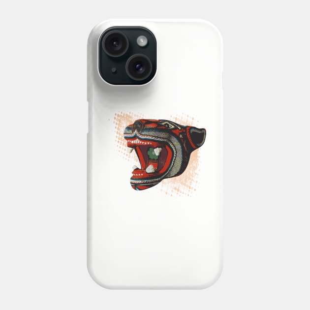 Balam jaguar huichol style illustration Phone Case by bernardojbp