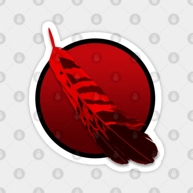 Red feathers Magnet by Sinmara