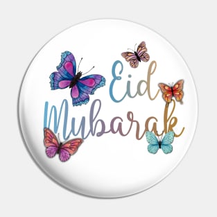 Eid Mubarak Blessed Eid Al Fitr Eid Al Adha Muslim Feast Watercolor Butterfly Pin