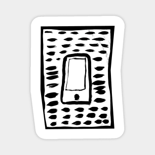 the drawing of a smartphone Magnet