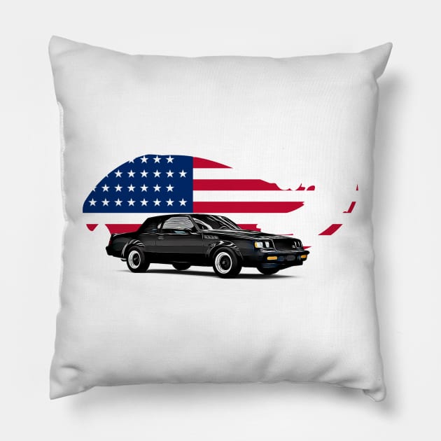 Regal GNX USA Print Pillow by Auto-Prints