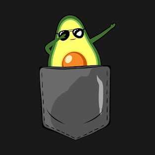 Avocado Pocket Funny Dabbing Avocado in Pocket T-Shirt