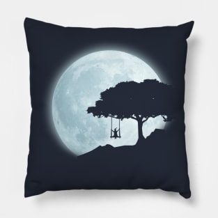 Swinging to the Moon Pillow