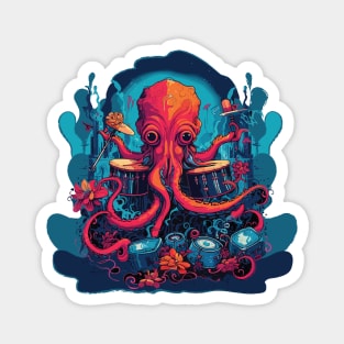 Octopus music lover Magnet