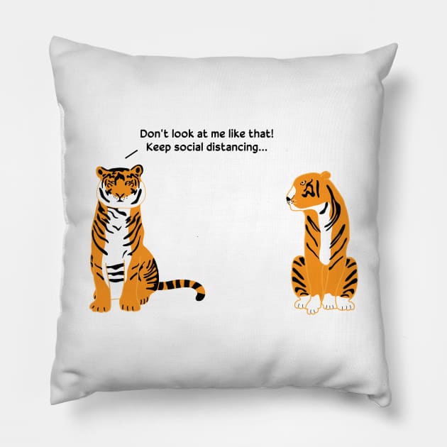 Don't look at me like that Pillow by grafart