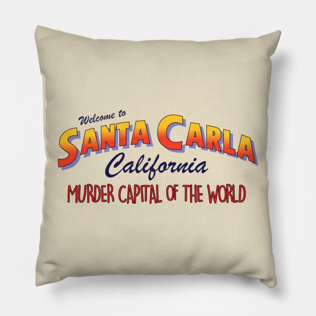 The Lost Boys - Welcome to Santa Carla Pillow by BadCatDesigns