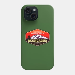 Aconcagua - Argentina - Highest Peak in the Americas - Mountain Climbing Badge Phone Case