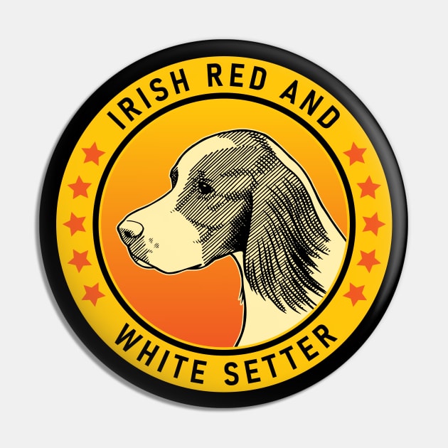 Irish Red and White Setter Dog Portrait Pin by millersye