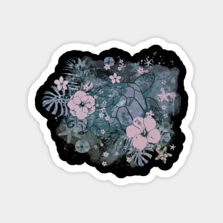 Sea Turtle Floral 5 Magnet