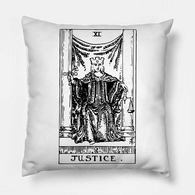 Tarot Card - Justice Pillow by isstgeschichte