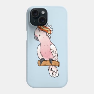 Major mitchell cockatoo bird cartoon illustration Phone Case