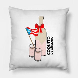 Coquito Puerto Rico Guava Drink Cocktail Boricua Food Pillow