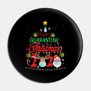 Merry Quarantine Christmas 2020 Pajamas Family Matching Xmas Shirt Pin