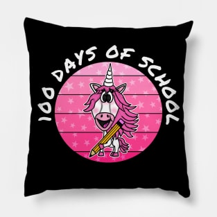 100 Days Of School Unicorn Kindergarten Teacher 2023 Pillow