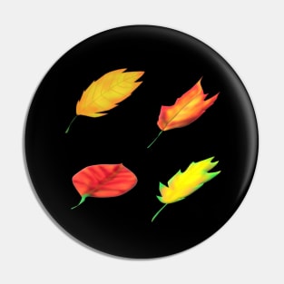 Fall Leaves (Black Background) Pin