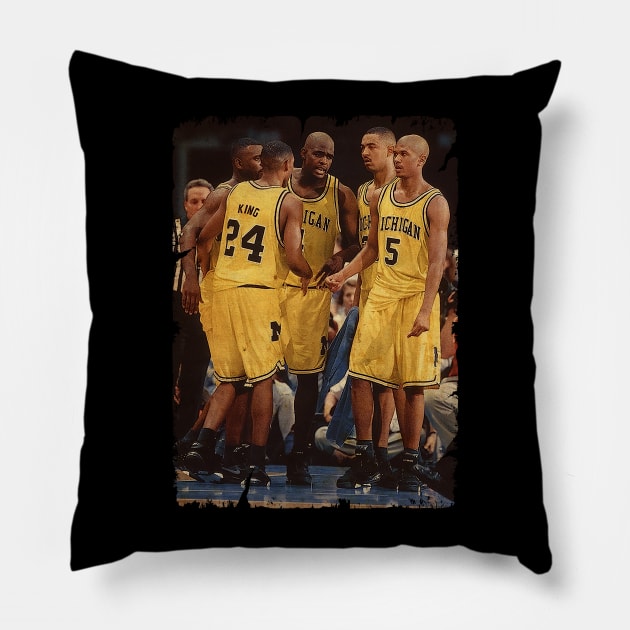 VINTAGE FAB 5 TEAM Pillow by sodakohan