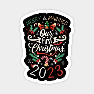 our first Christmas merry and married Magnet