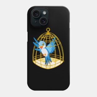 Blue parakeet Phone Case