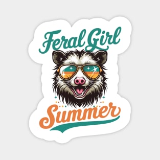 Feral Girl Summer Magnet