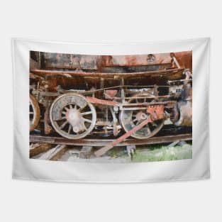 Rusting Train Wheels Tapestry