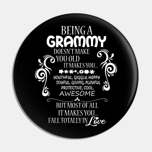 Fun Being A Grammy Gift Print Grandmother Grammy Product Pin by Linco