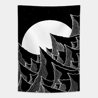 The dark jagged mounts Tapestry