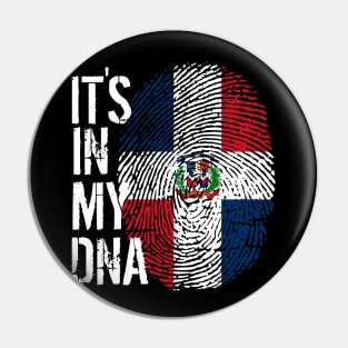 Dominican republic Flag Fingerprint My Story DNA Santo Domingo Domrep Pin