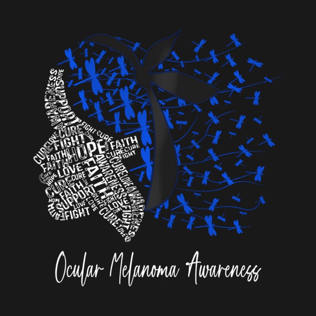 Ocular Melanoma Awareness  Black   Woman Face by Blen Man Alexia