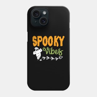 Ghost Design Halloween Tee Spooky Vibes Halloween Party Phone Case