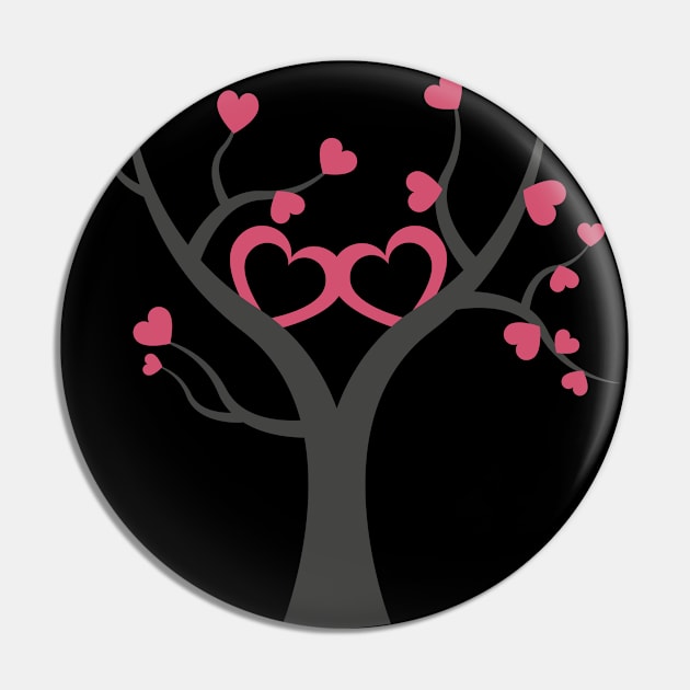 Romantic tree with love Pin by ArtDesignDE