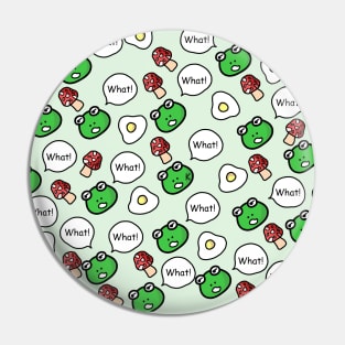 angry foggy green froggy kawaii Pin