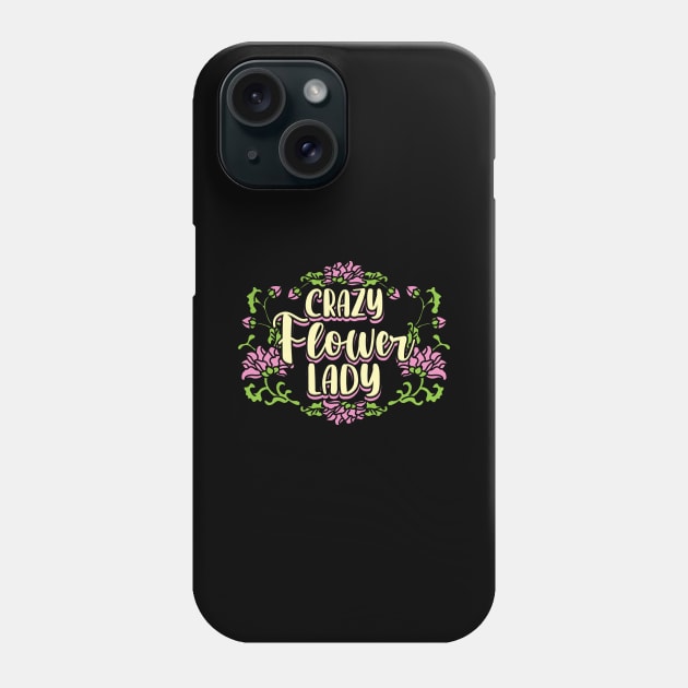 Crazy Flower Lady Phone Case by maxcode