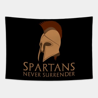 Spartans Never Surrender Tapestry