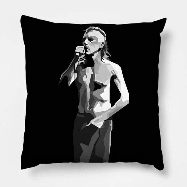 Abstract maynard-Black and White Pillow by smd90