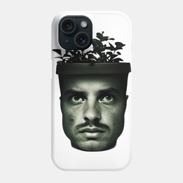 plant in a man's head Phone Case by mdr design