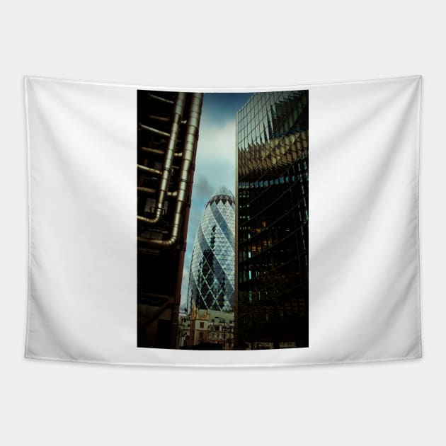 30 St Mary Axe The Gherkin London England Tapestry by AndyEvansPhotos