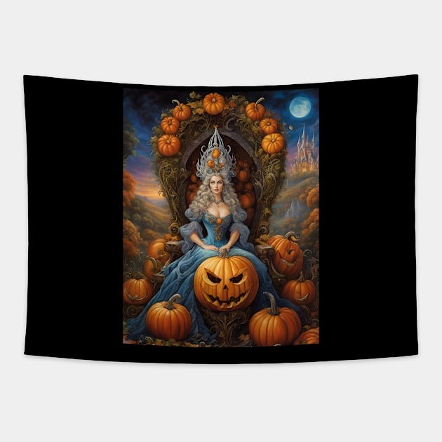 Pumpkin Queen Tapestry by FineArtworld7