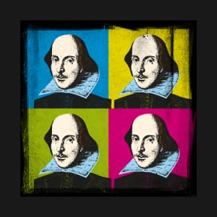 SIR WILLIAM SHAKESPEARE - ELIZABETHAN PLAYWRIGHT - POP ART STYLE 4-UP T-Shirt